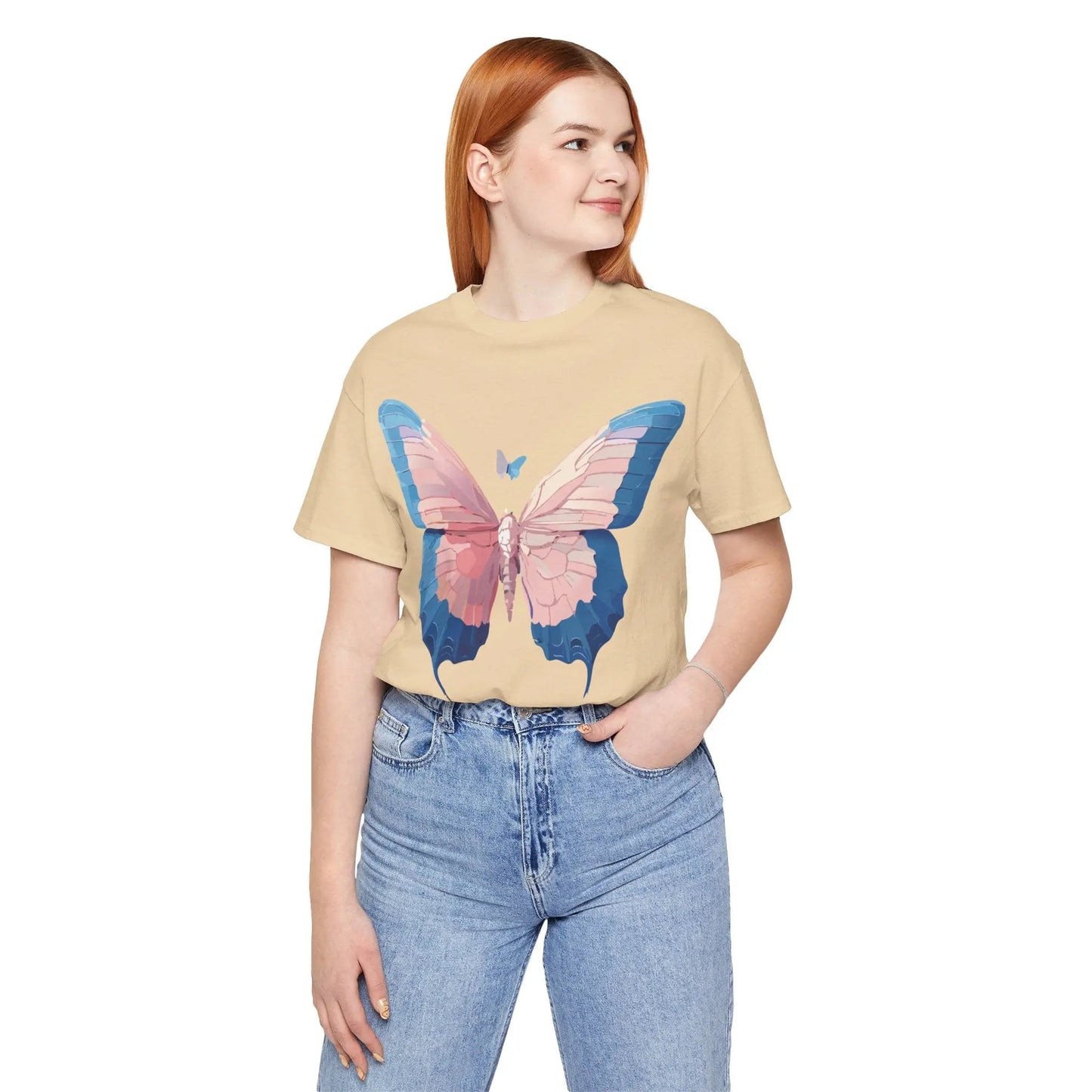 Butterfly Graphic Unisex 100 Cotton Lightweight Vintage Design Jersey Tee 113