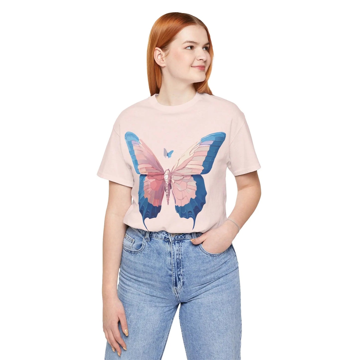 Butterfly Graphic Unisex 100 Cotton Lightweight Vintage Design Jersey Tee 113