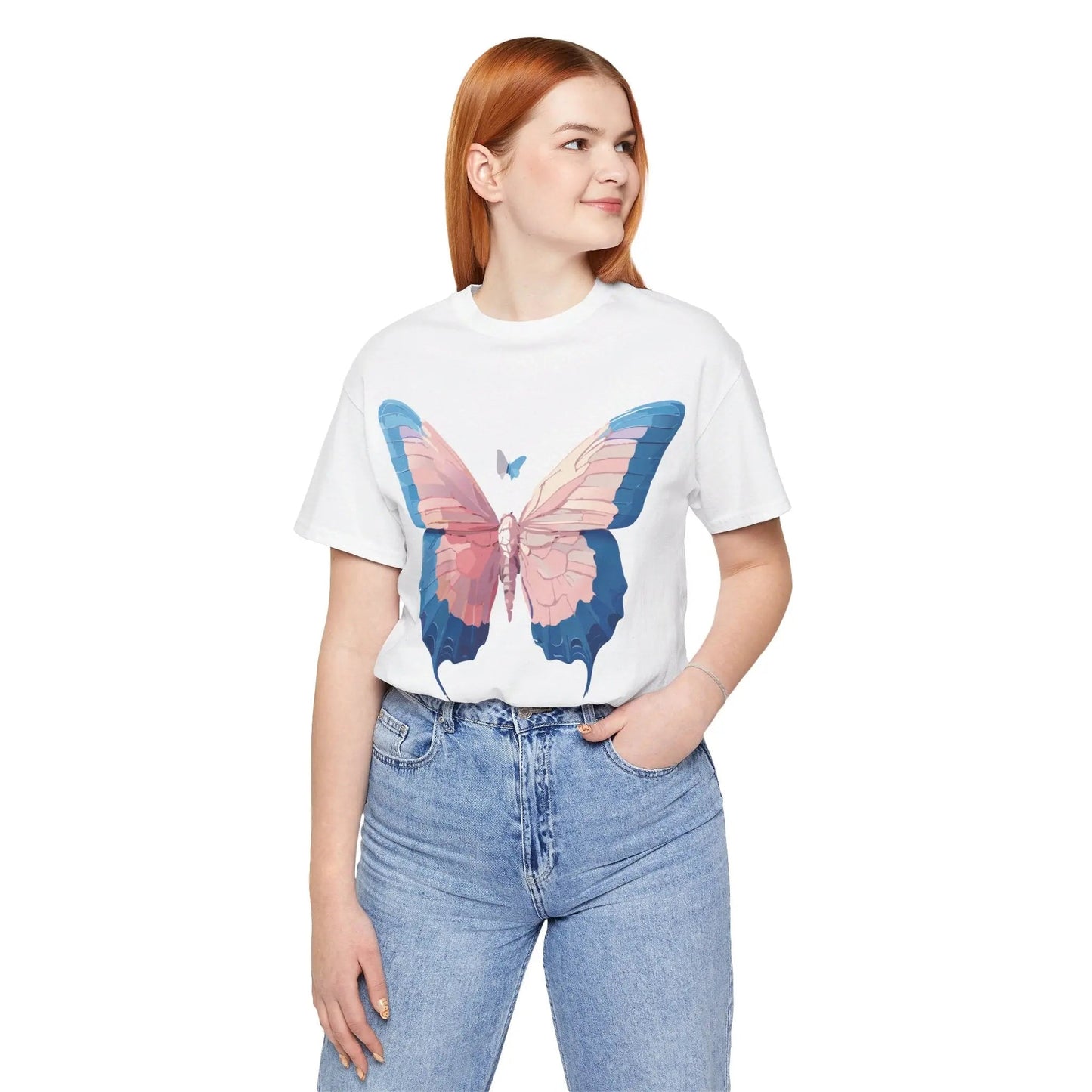 Butterfly Graphic Unisex 100 Cotton Lightweight Vintage Design Jersey Tee 113