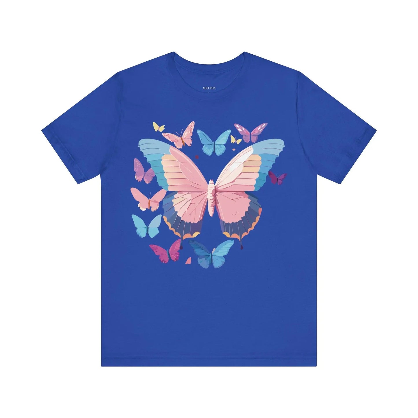 Butterfly Graphic Unisex 100 Cotton Lightweight Vintage Design Jersey Tee 110
