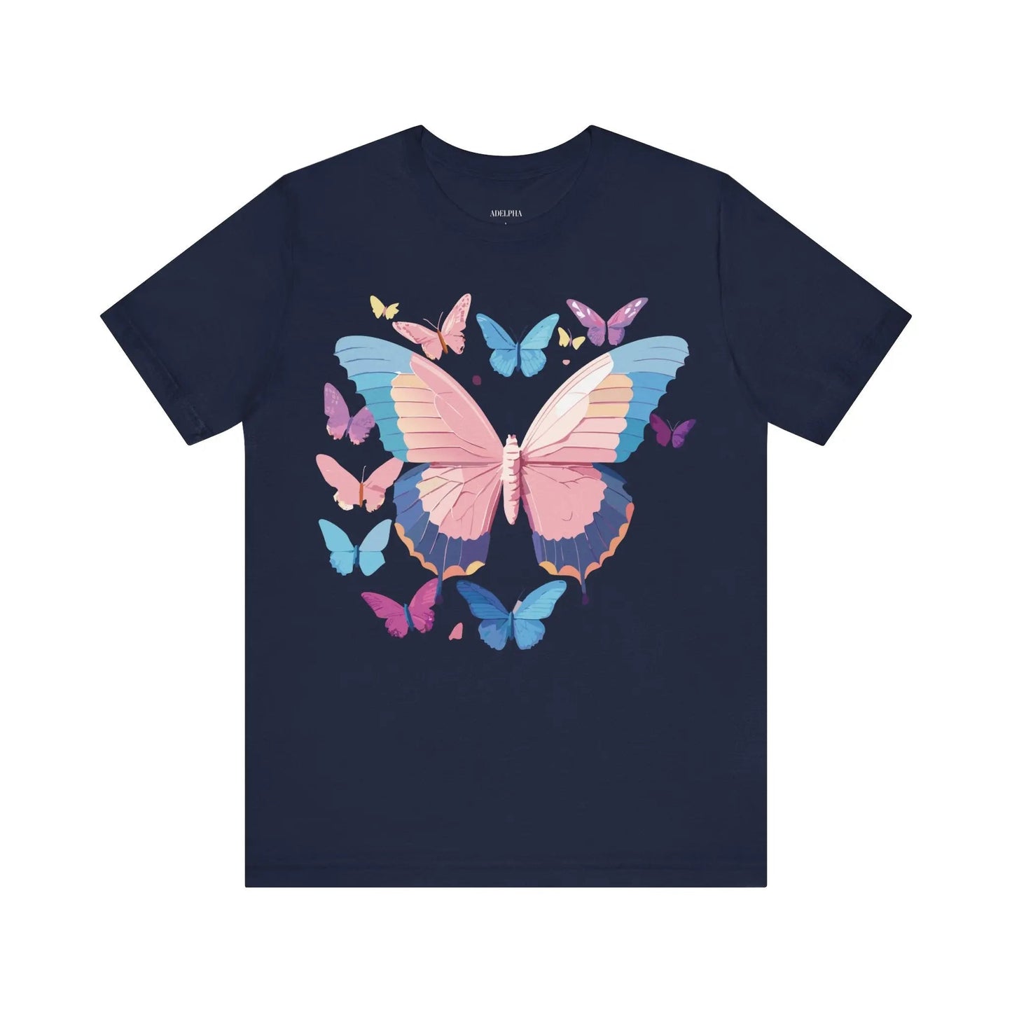 Butterfly Graphic Unisex 100 Cotton Lightweight Vintage Design Jersey Tee 110