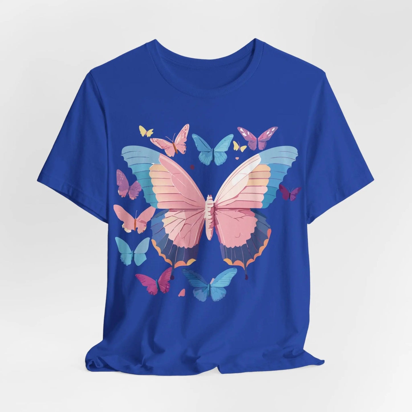 Butterfly Graphic Unisex 100 Cotton Lightweight Vintage Design Jersey Tee 110