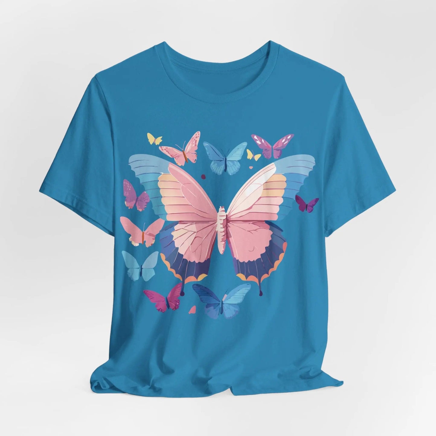 Butterfly Graphic Unisex 100 Cotton Lightweight Vintage Design Jersey Tee 110