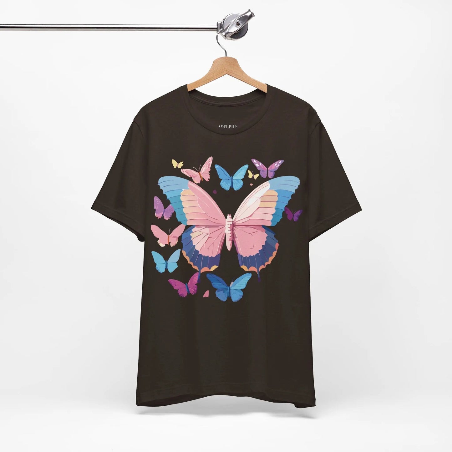 Butterfly Graphic Unisex 100 Cotton Lightweight Vintage Design Jersey Tee 110
