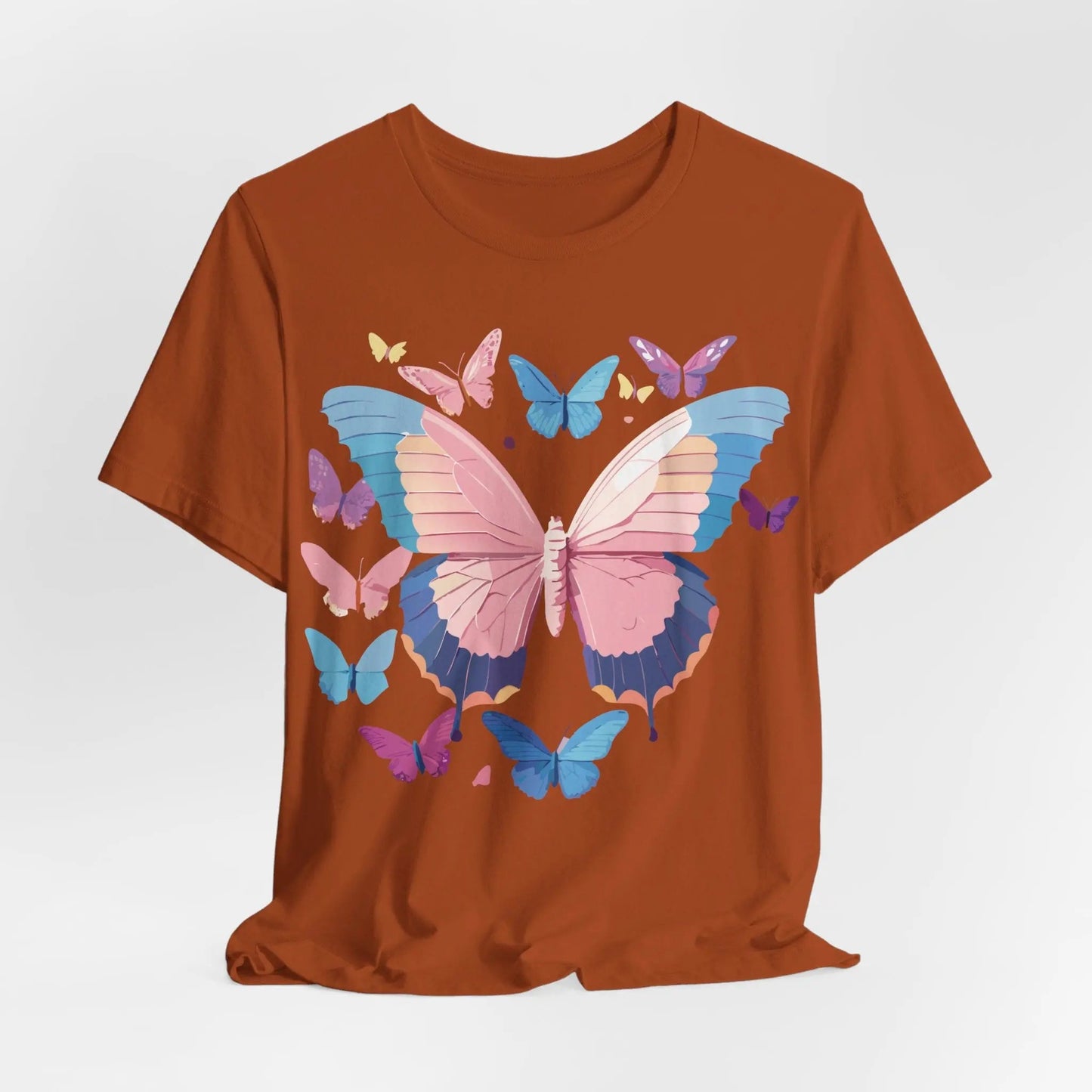 Butterfly Graphic Unisex 100 Cotton Lightweight Vintage Design Jersey Tee 110