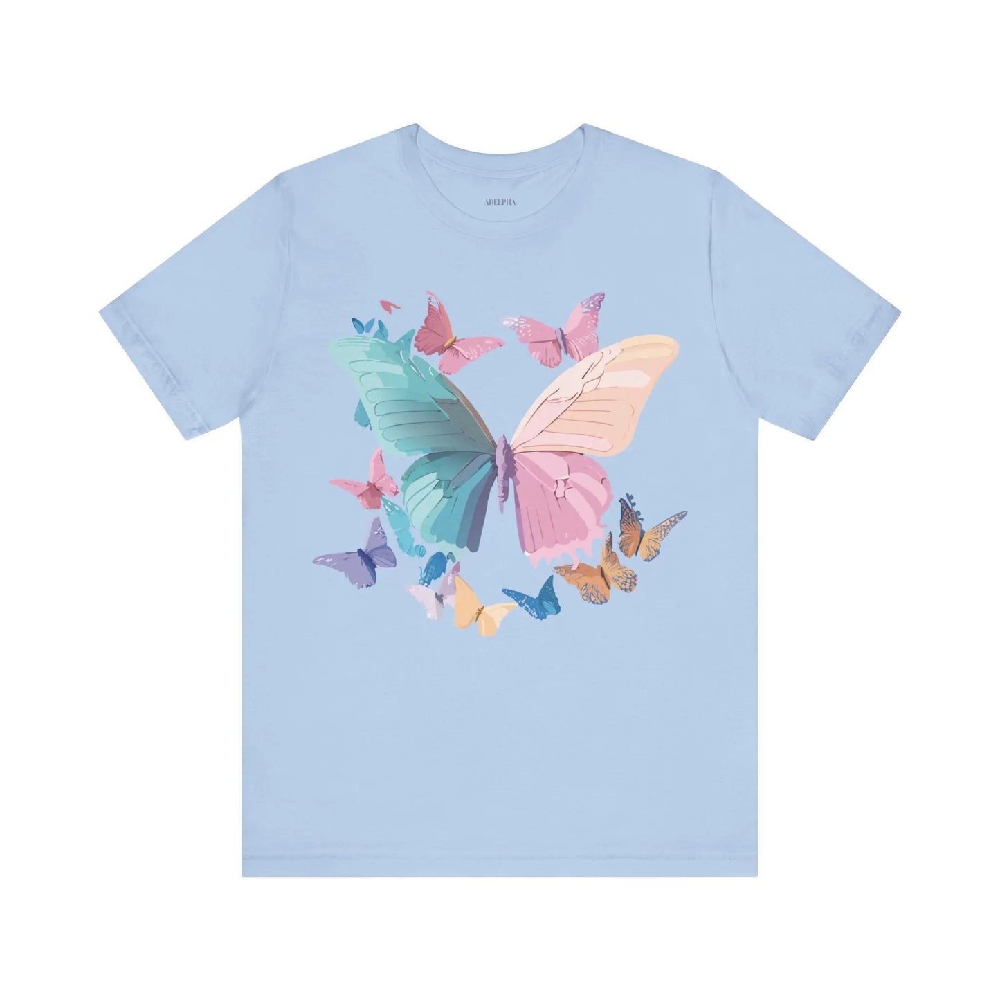 Butterfly Graphic Unisex 100 Cotton Lightweight Vintage Design Jersey Tee 109