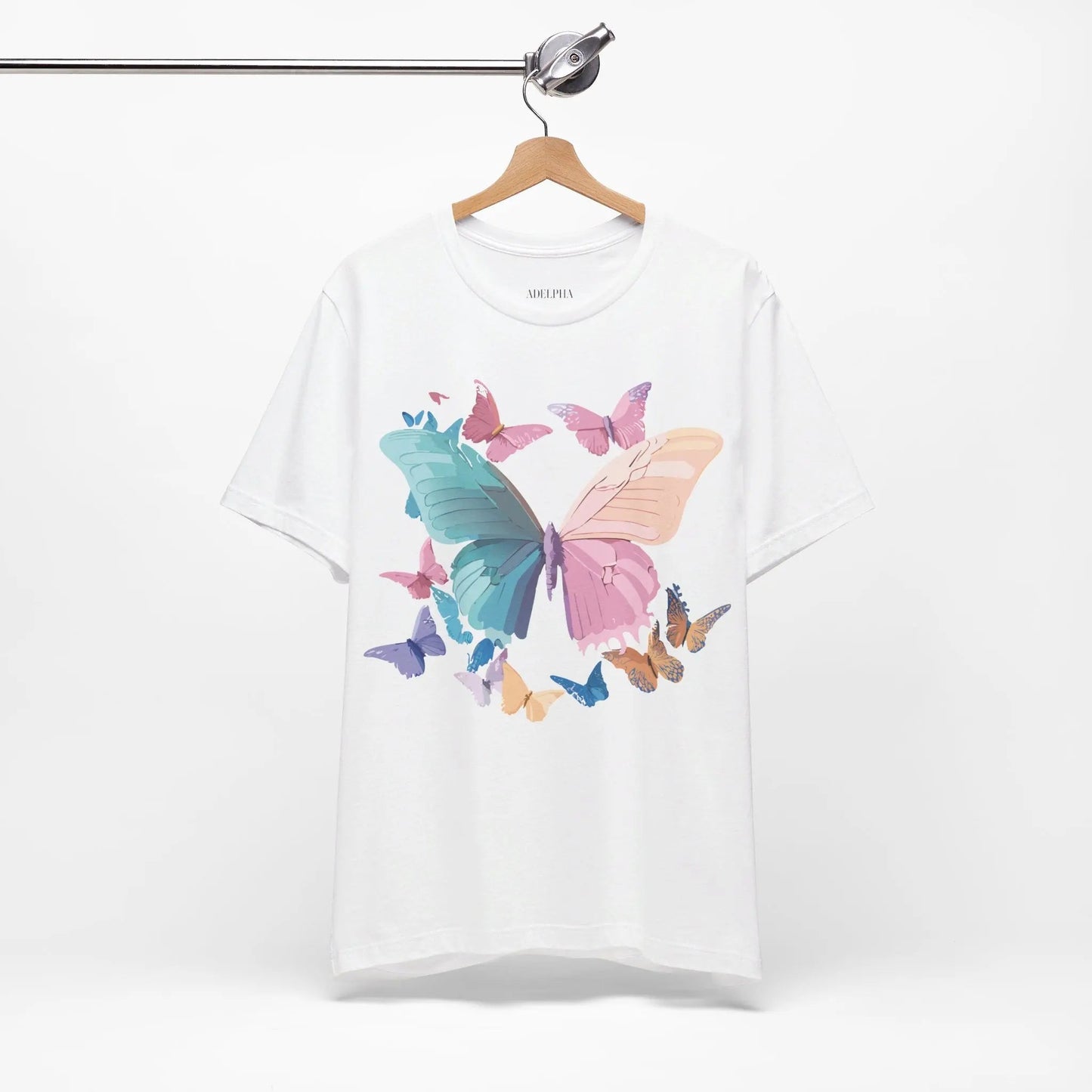 Butterfly Graphic Unisex 100 Cotton Lightweight Vintage Design Jersey Tee 109