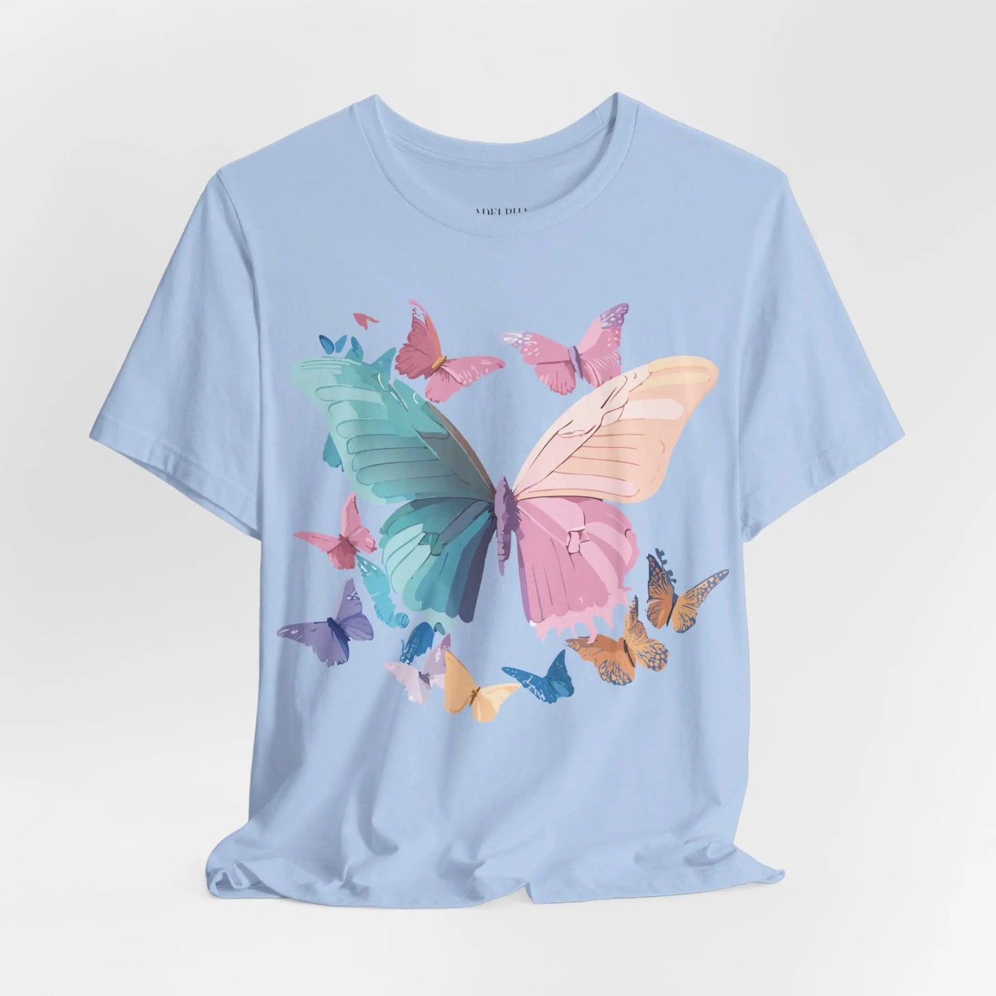 Butterfly Graphic Unisex 100 Cotton Lightweight Vintage Design Jersey Tee 109