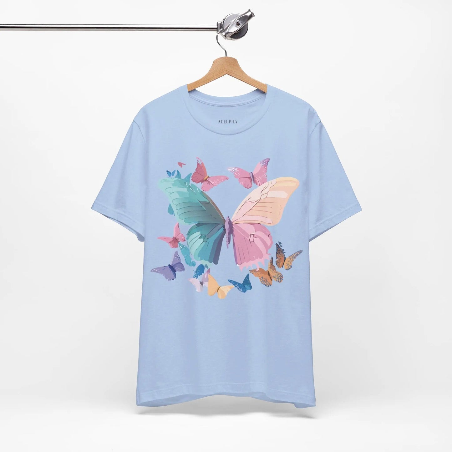 Butterfly Graphic Unisex 100 Cotton Lightweight Vintage Design Jersey Tee 109