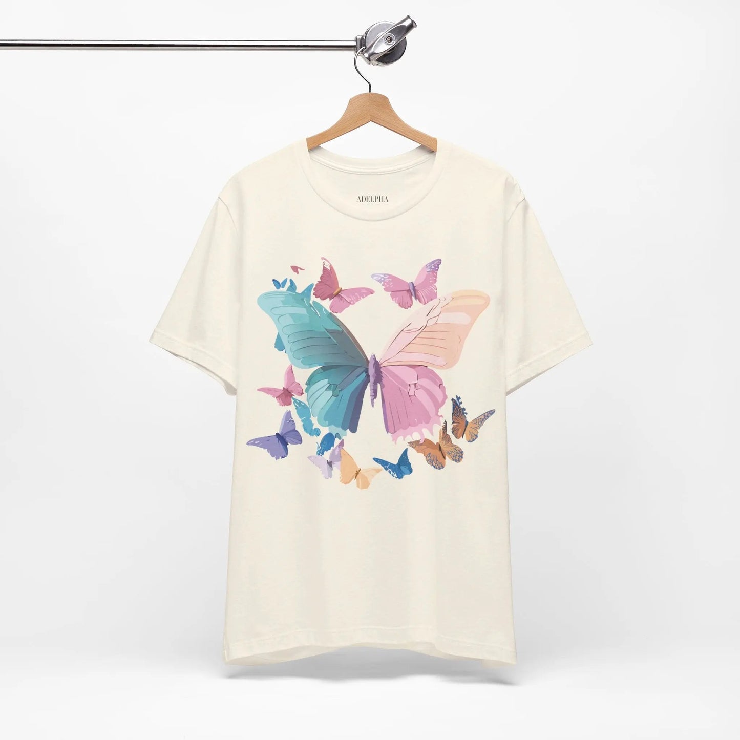 Butterfly Graphic Unisex 100 Cotton Lightweight Vintage Design Jersey Tee 109