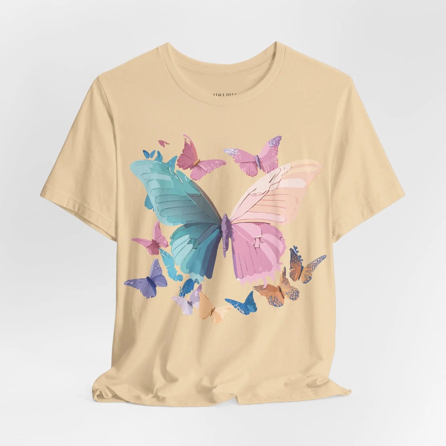 Butterfly Graphic Unisex 100 Cotton Lightweight Vintage Design Jersey Tee 109