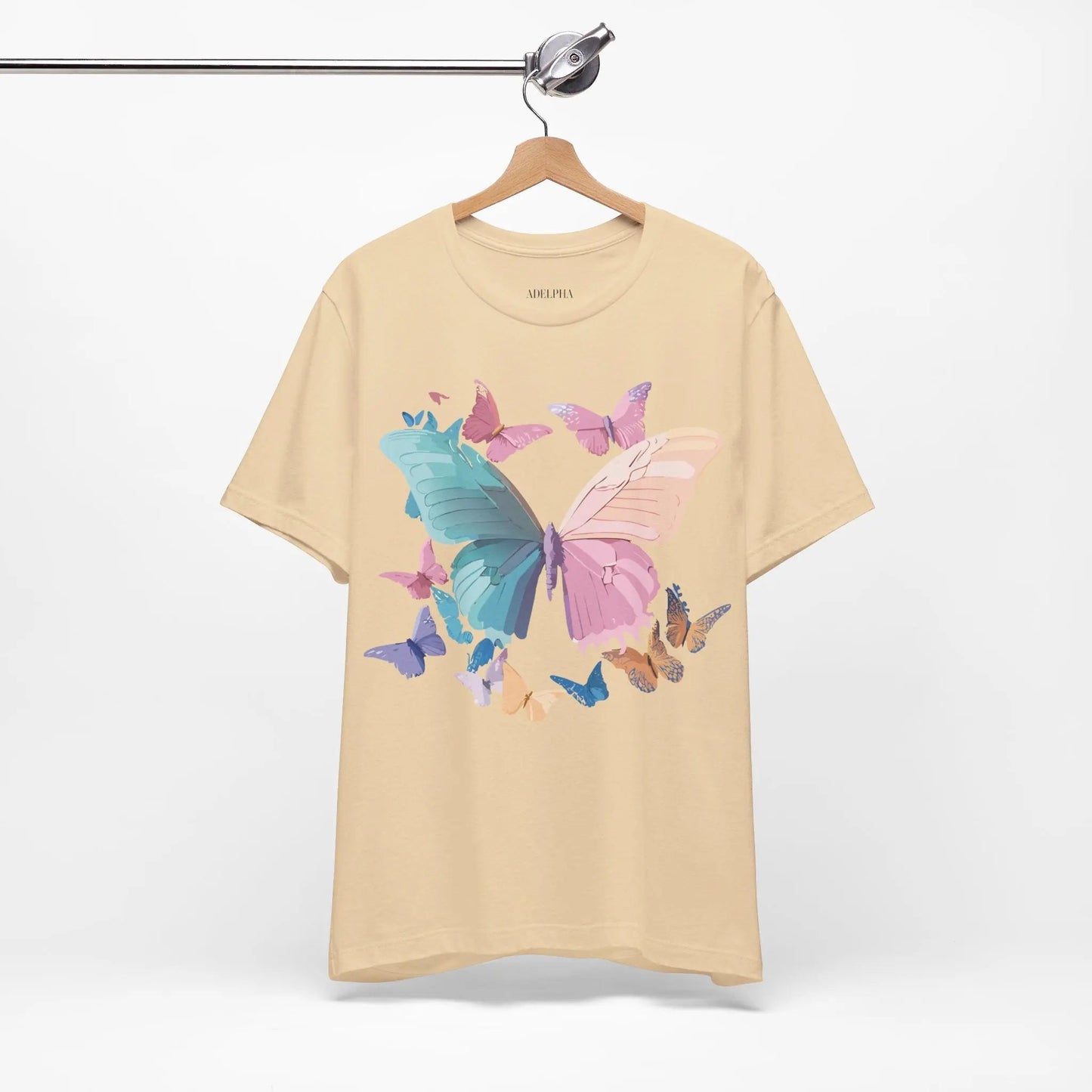Butterfly Graphic Unisex 100 Cotton Lightweight Vintage Design Jersey Tee 109