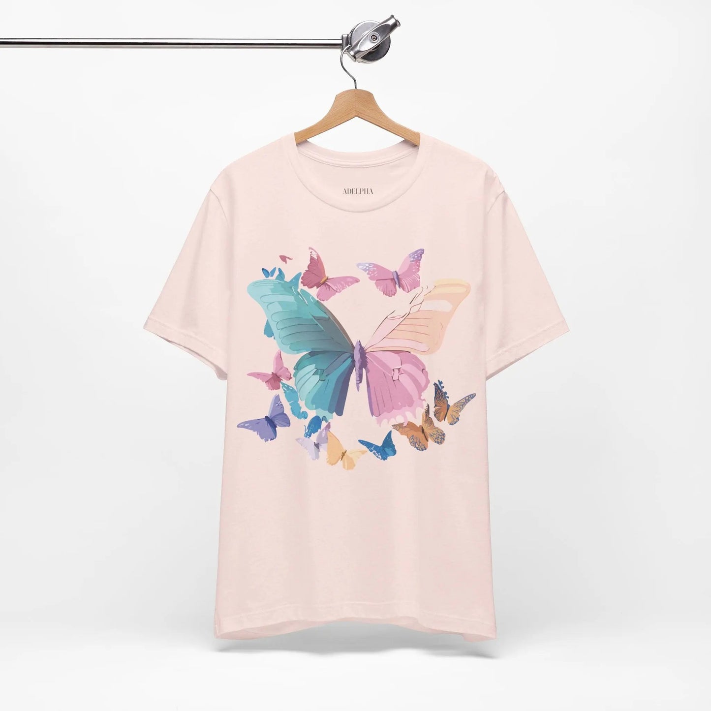 Butterfly Graphic Unisex 100 Cotton Lightweight Vintage Design Jersey Tee 109