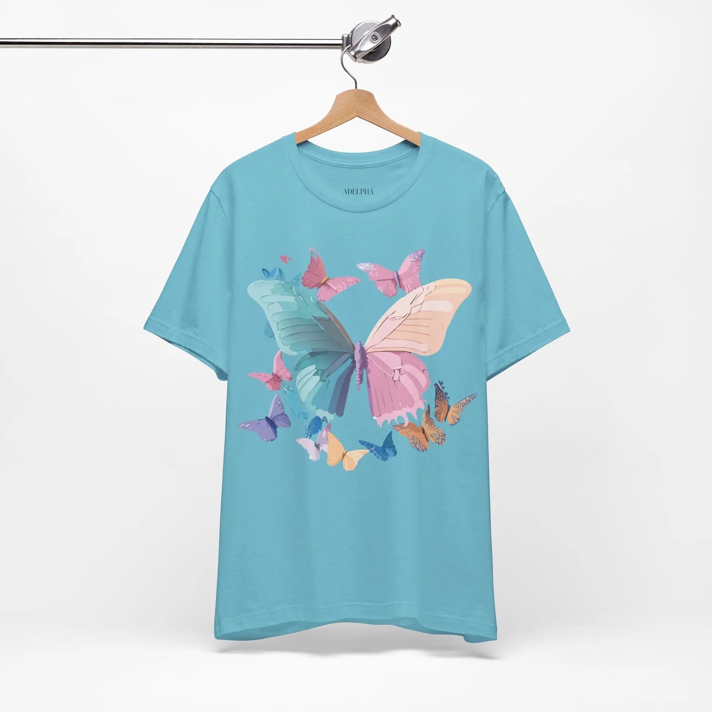 Butterfly Graphic Unisex 100 Cotton Lightweight Vintage Design Jersey Tee 109