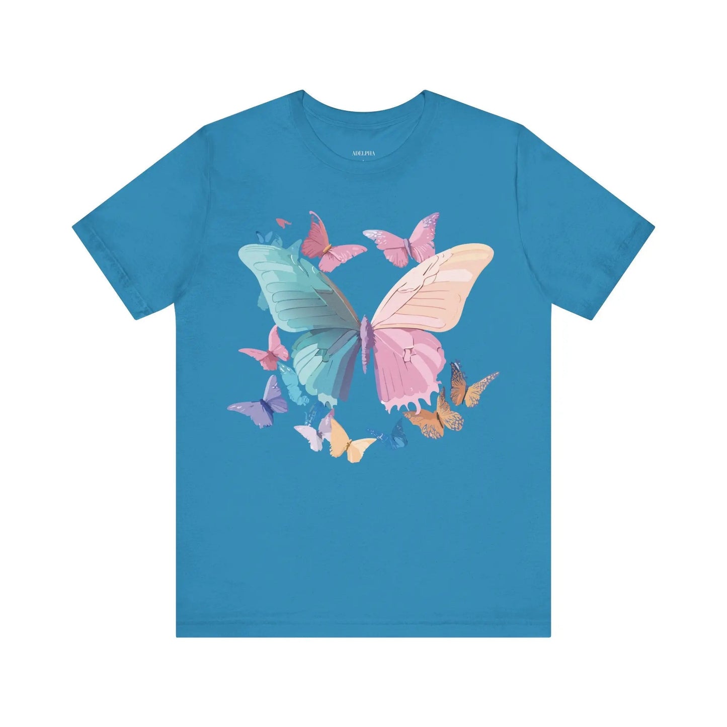 Butterfly Graphic Unisex 100 Cotton Lightweight Vintage Design Jersey Tee 108