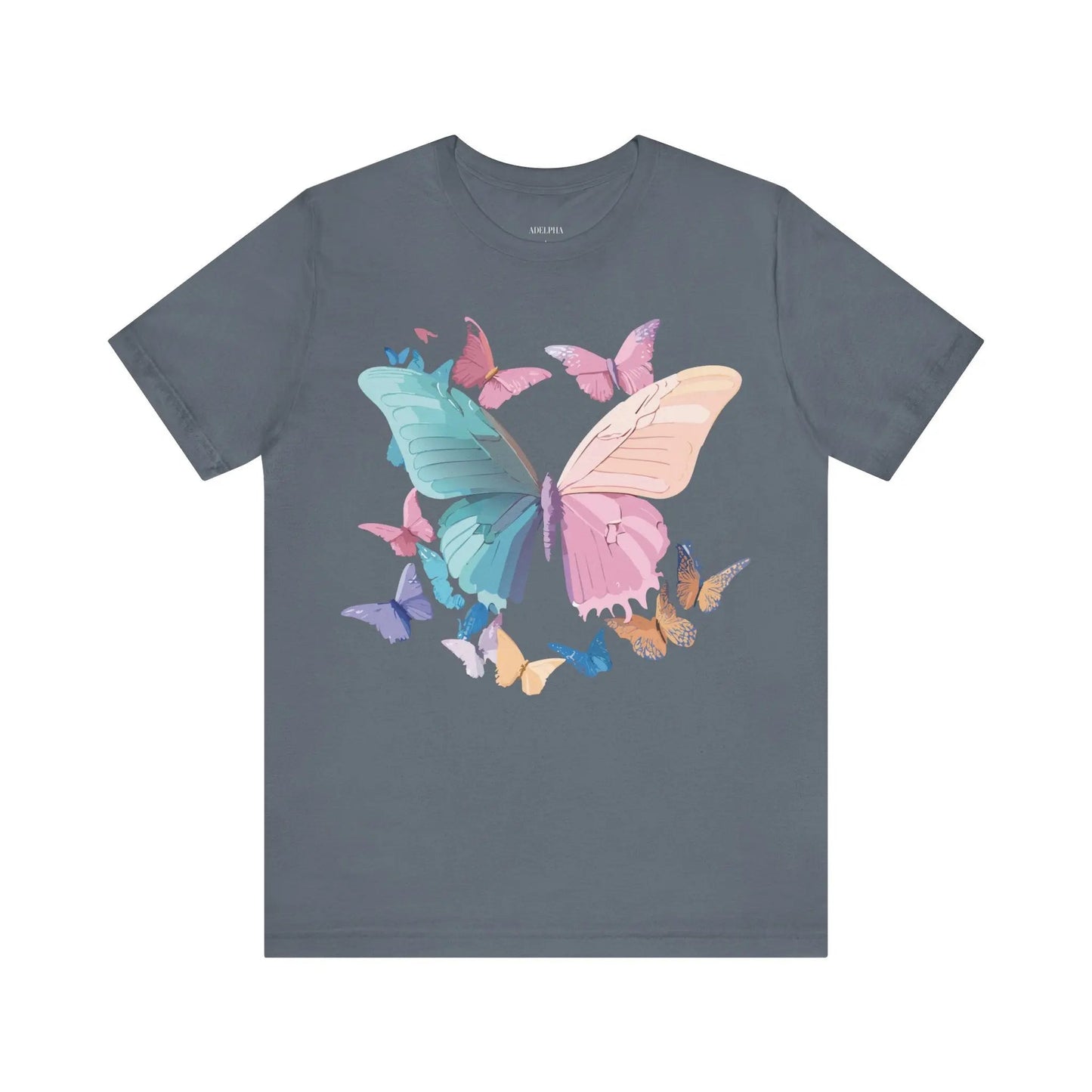 Butterfly Graphic Unisex 100 Cotton Lightweight Vintage Design Jersey Tee 108