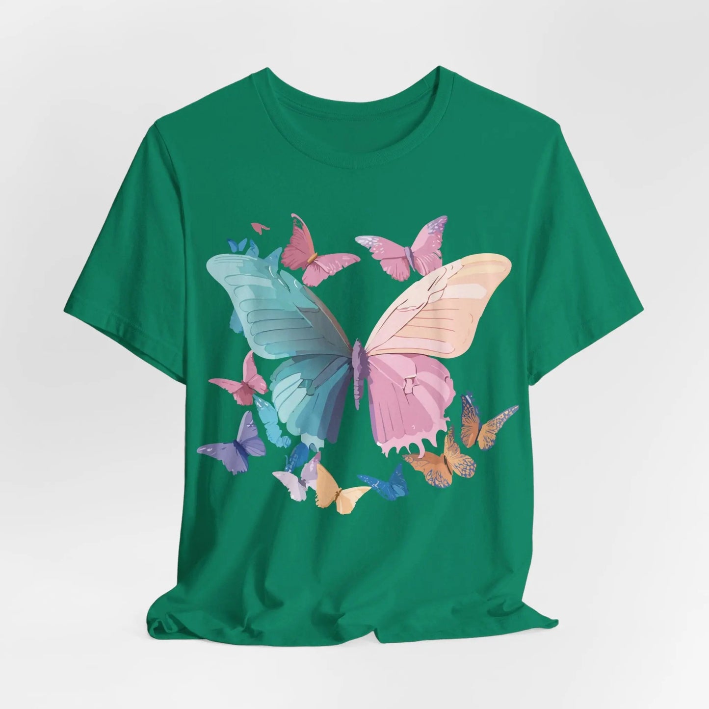 Butterfly Graphic Unisex 100 Cotton Lightweight Vintage Design Jersey Tee 108