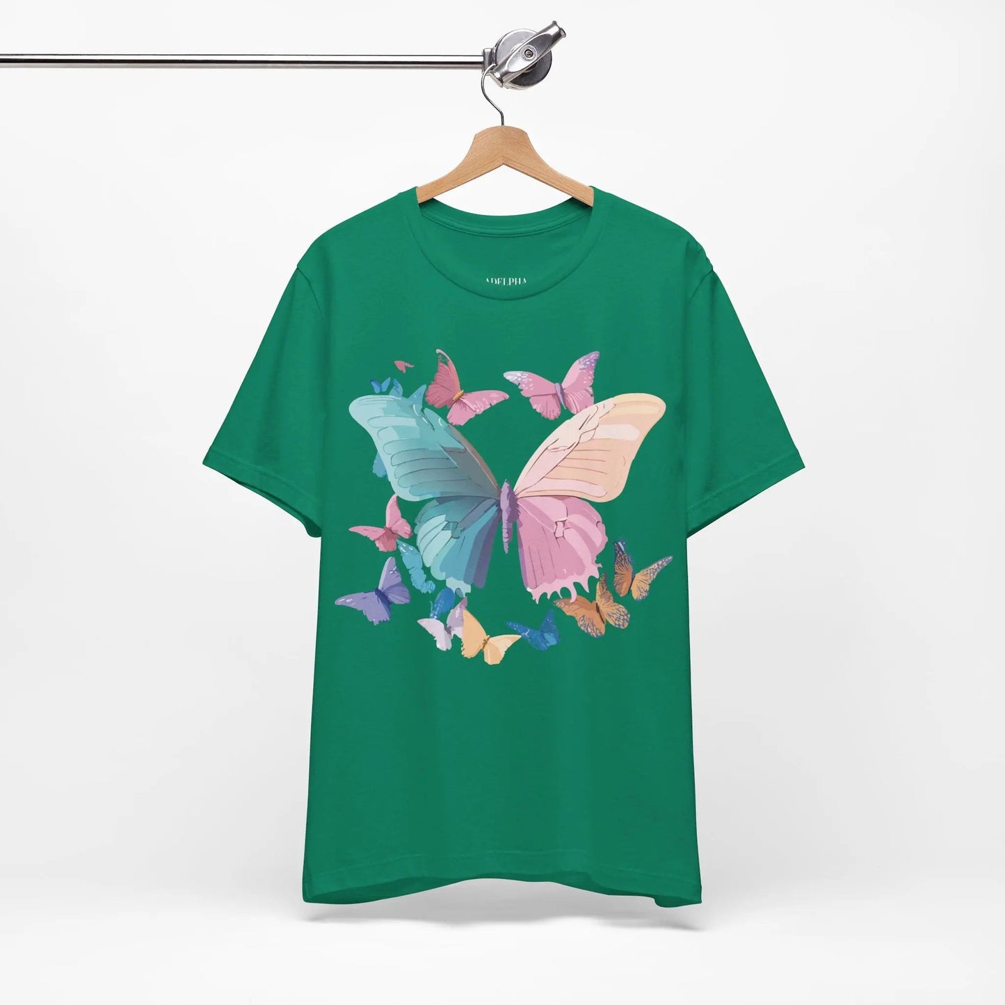 Butterfly Graphic Unisex 100 Cotton Lightweight Vintage Design Jersey Tee 108