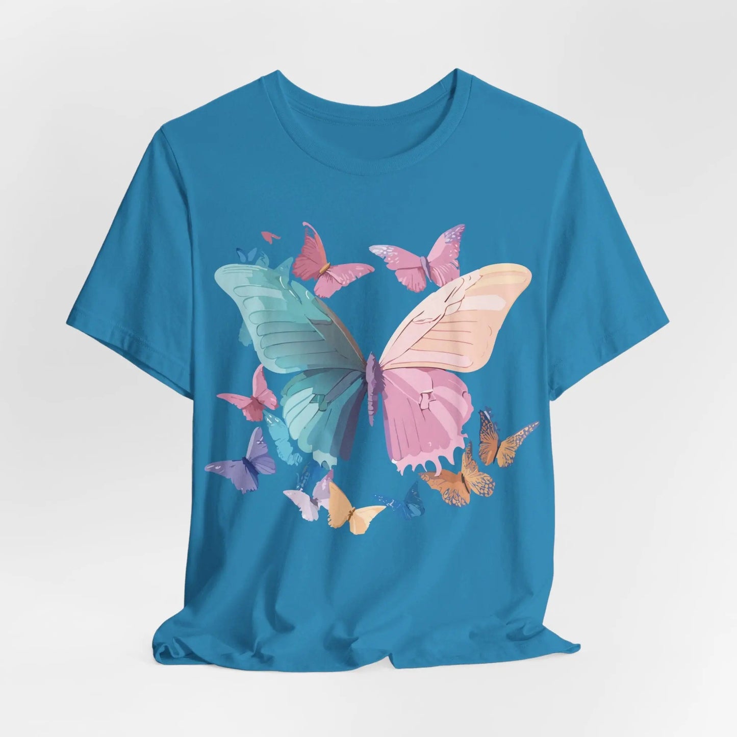 Butterfly Graphic Unisex 100 Cotton Lightweight Vintage Design Jersey Tee 108