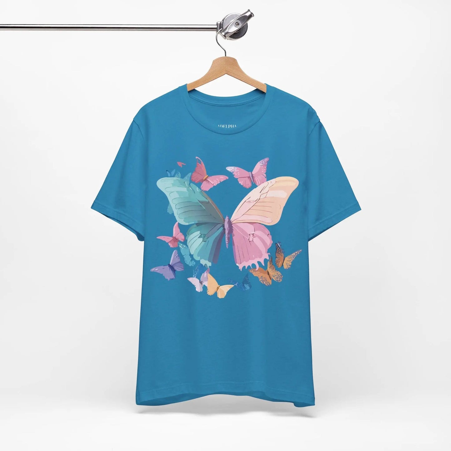 Butterfly Graphic Unisex 100 Cotton Lightweight Vintage Design Jersey Tee 108
