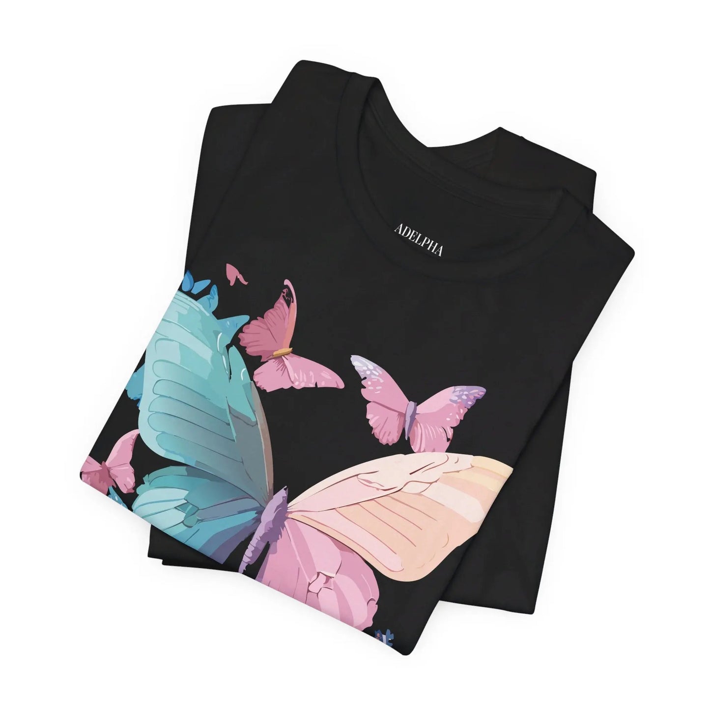 Butterfly Graphic Unisex 100 Cotton Lightweight Vintage Design Jersey Tee 108