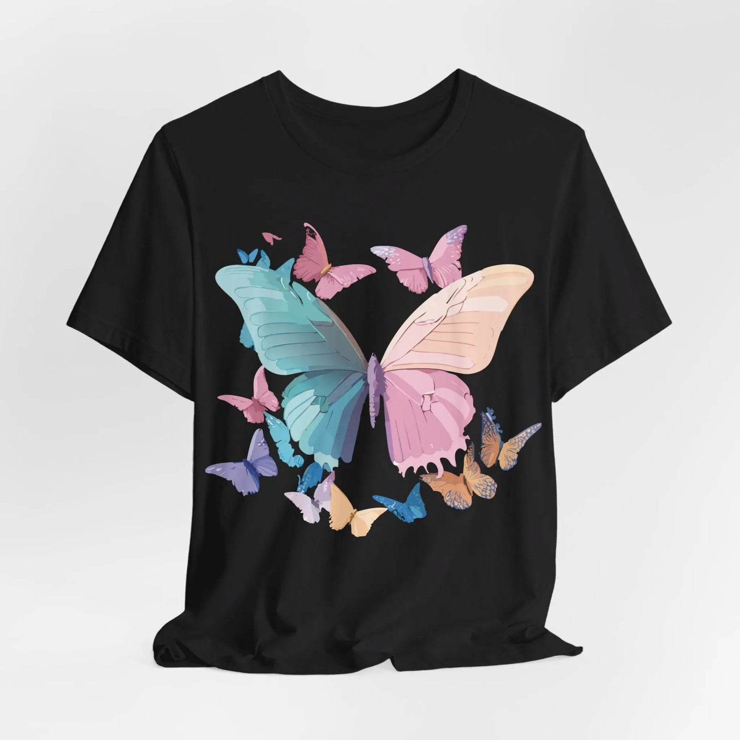 Butterfly Graphic Unisex 100 Cotton Lightweight Vintage Design Jersey Tee 108
