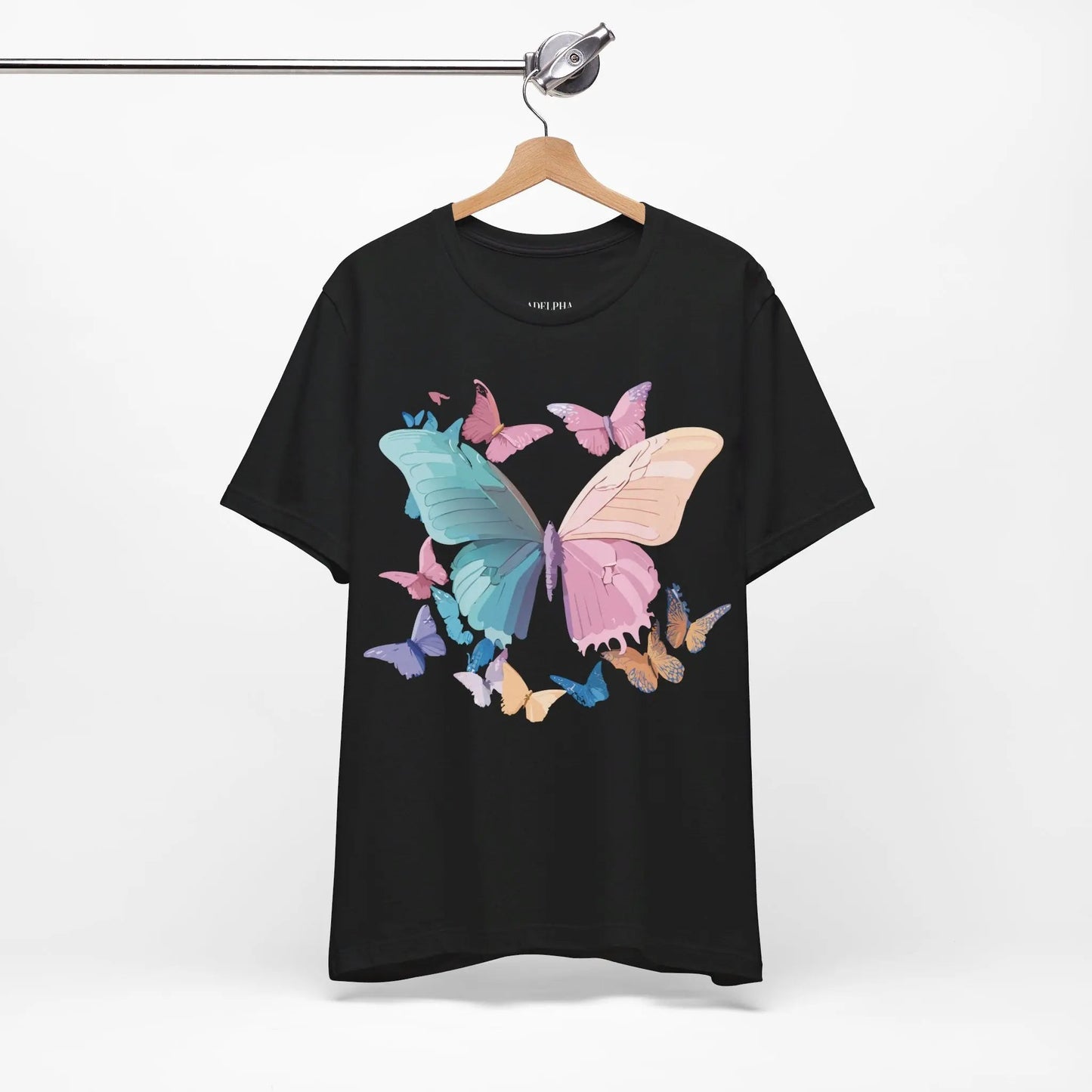 Butterfly Graphic Unisex 100 Cotton Lightweight Vintage Design Jersey Tee 108