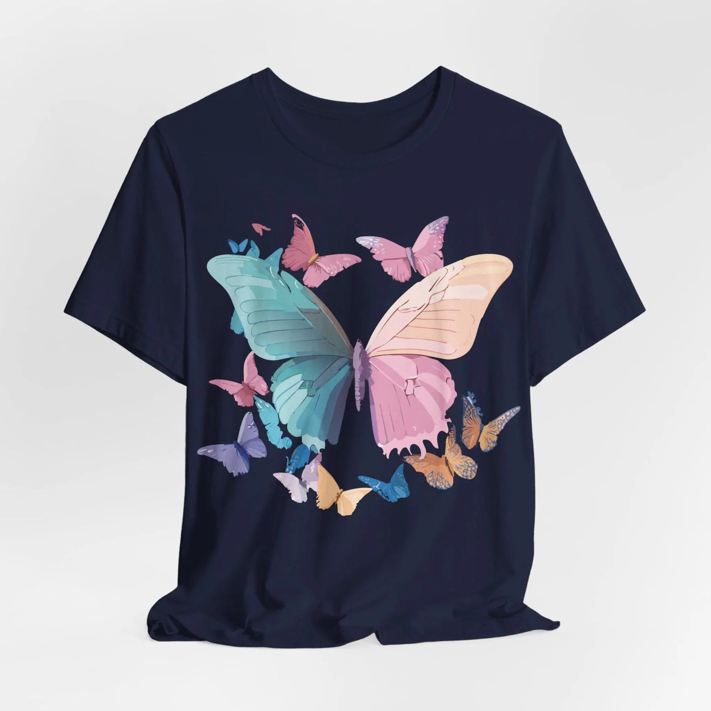 Butterfly Graphic Unisex 100 Cotton Lightweight Vintage Design Jersey Tee 108