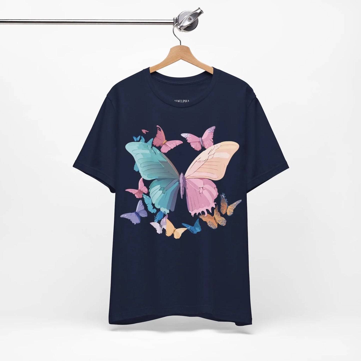 Butterfly Graphic Unisex 100 Cotton Lightweight Vintage Design Jersey Tee 108