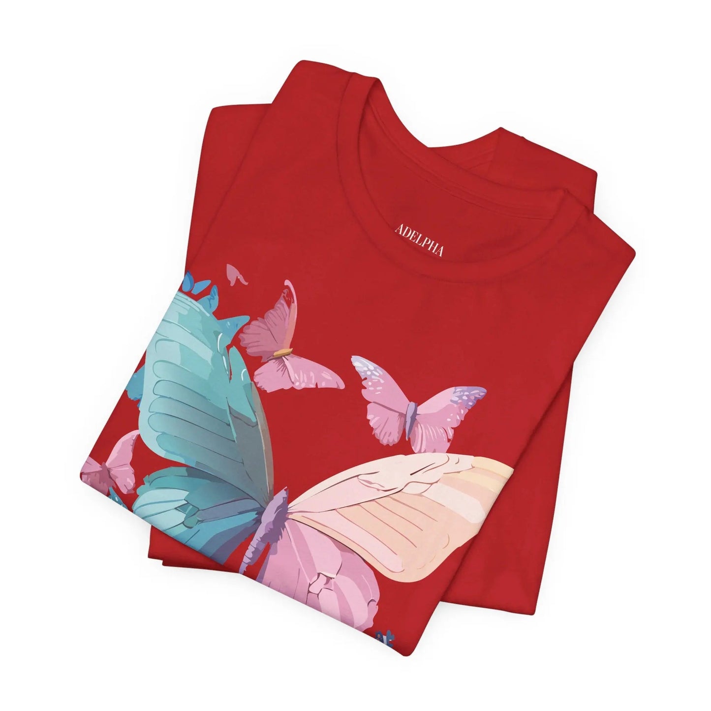 Butterfly Graphic Unisex 100 Cotton Lightweight Vintage Design Jersey Tee 108