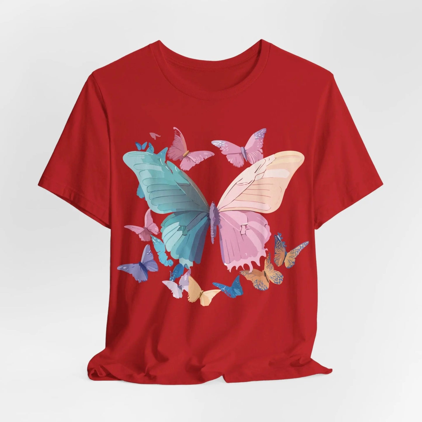 Butterfly Graphic Unisex 100 Cotton Lightweight Vintage Design Jersey Tee 108