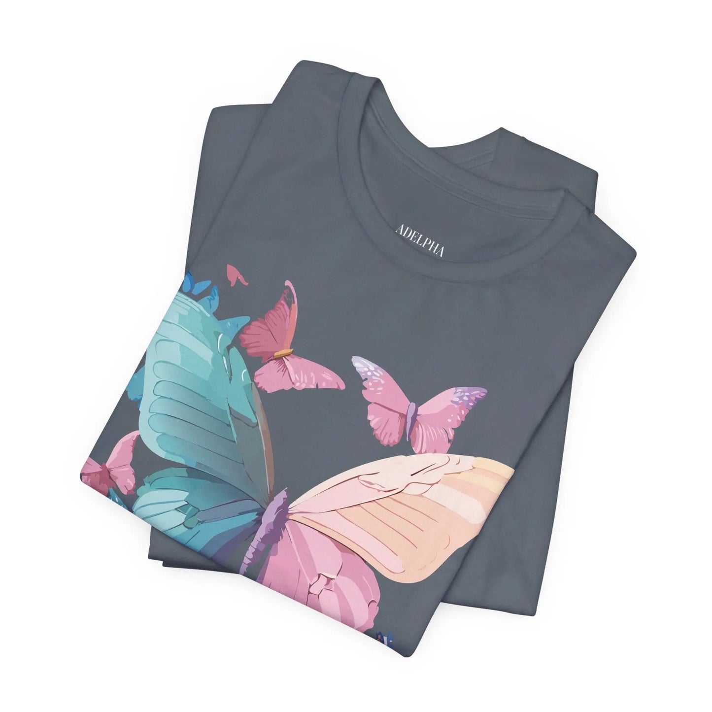 Butterfly Graphic Unisex 100 Cotton Lightweight Vintage Design Jersey Tee 108