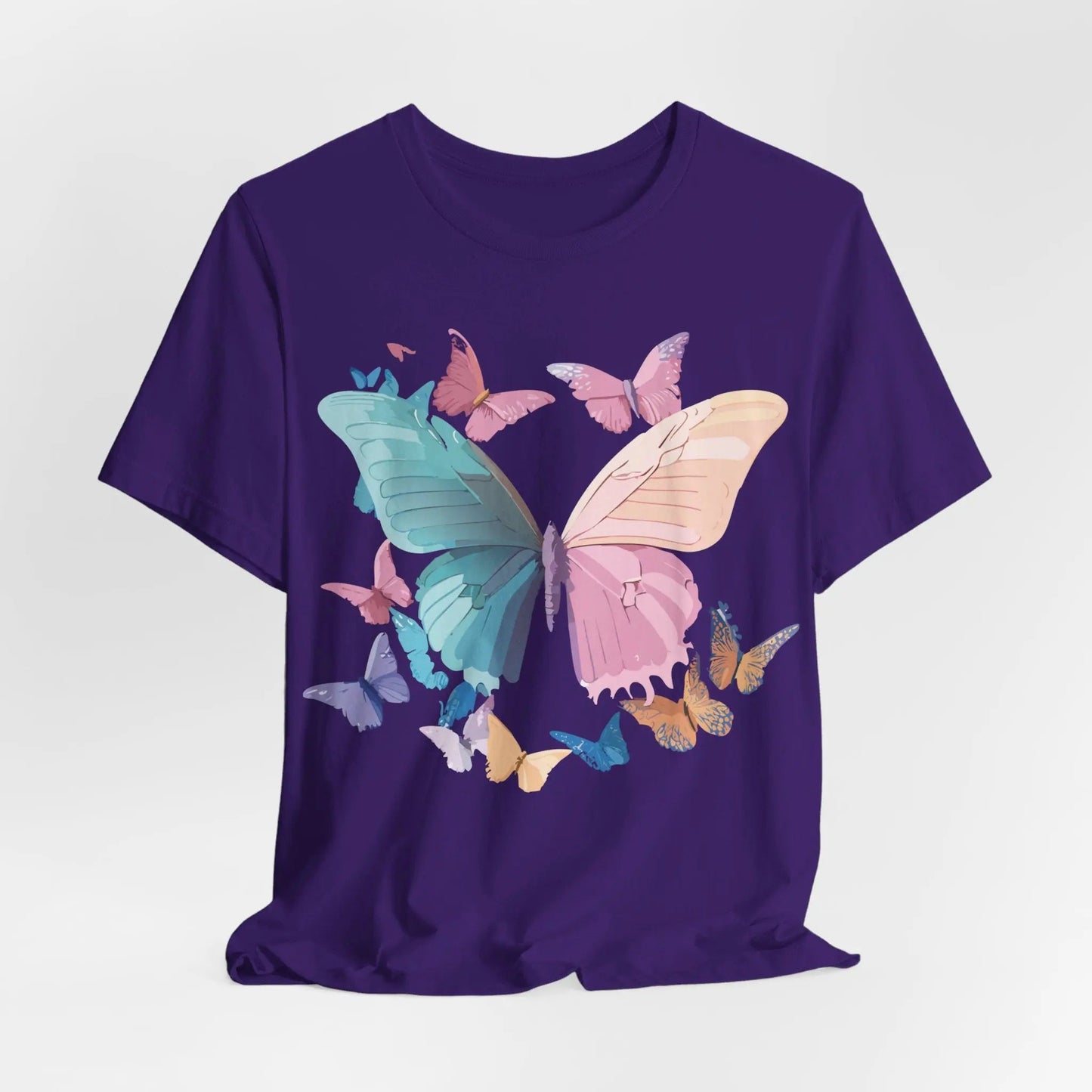 Butterfly Graphic Unisex 100 Cotton Lightweight Vintage Design Jersey Tee 108
