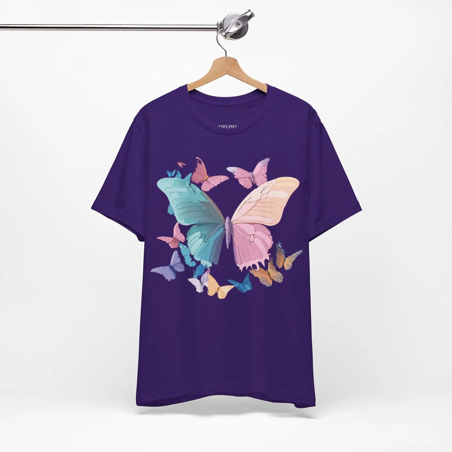 Butterfly Graphic Unisex 100 Cotton Lightweight Vintage Design Jersey Tee 108