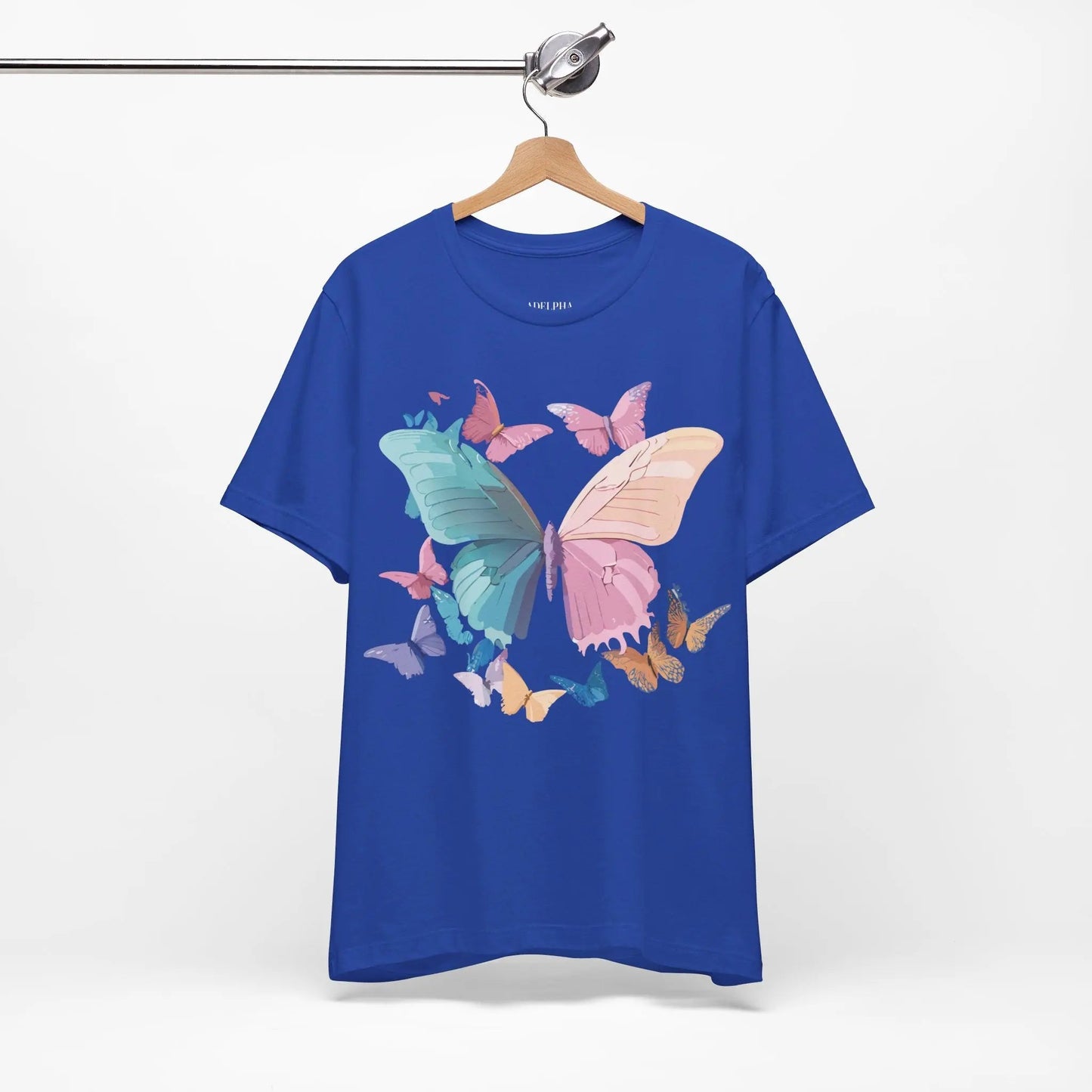 Butterfly Graphic Unisex 100 Cotton Lightweight Vintage Design Jersey Tee 108