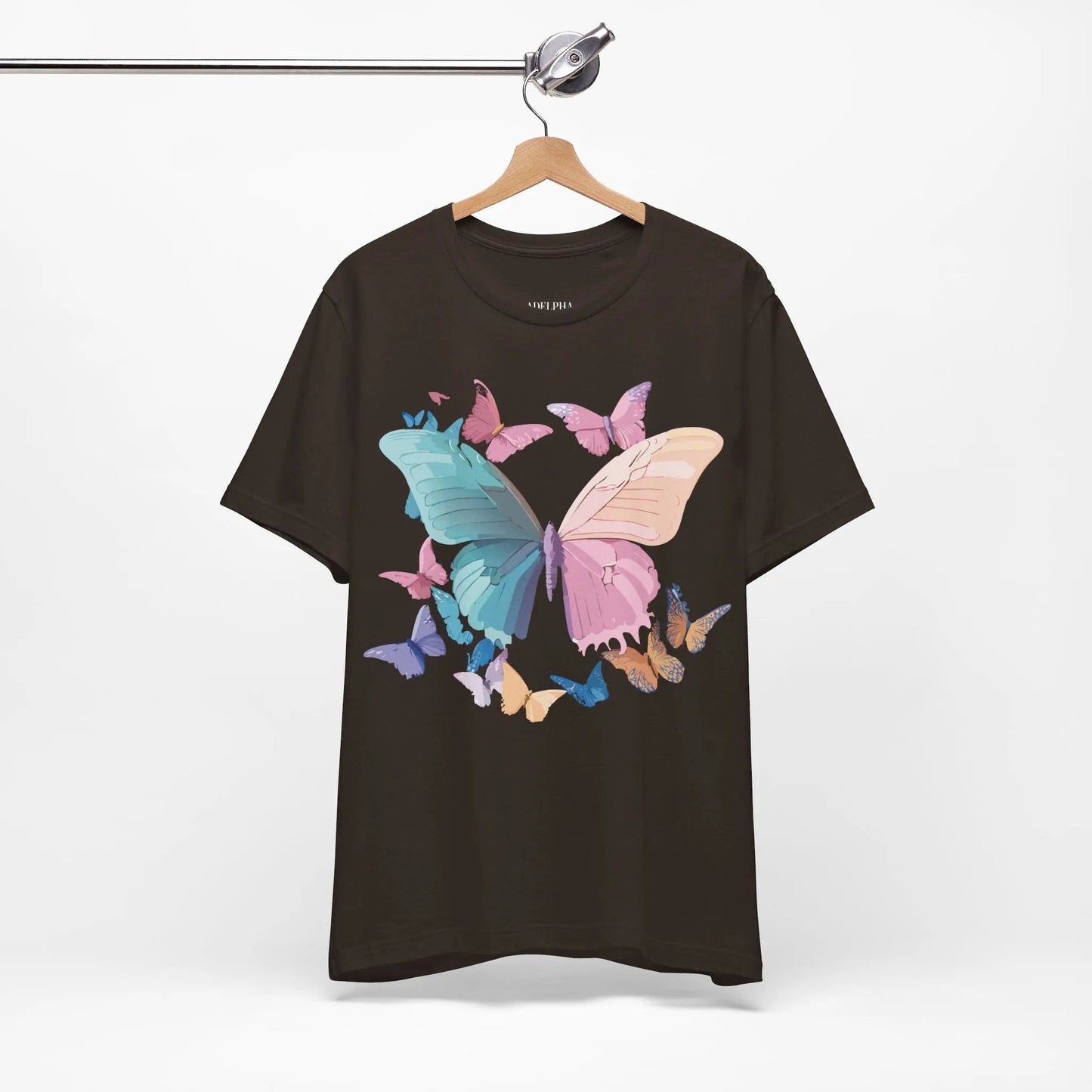 Butterfly Graphic Unisex 100 Cotton Lightweight Vintage Design Jersey Tee 108