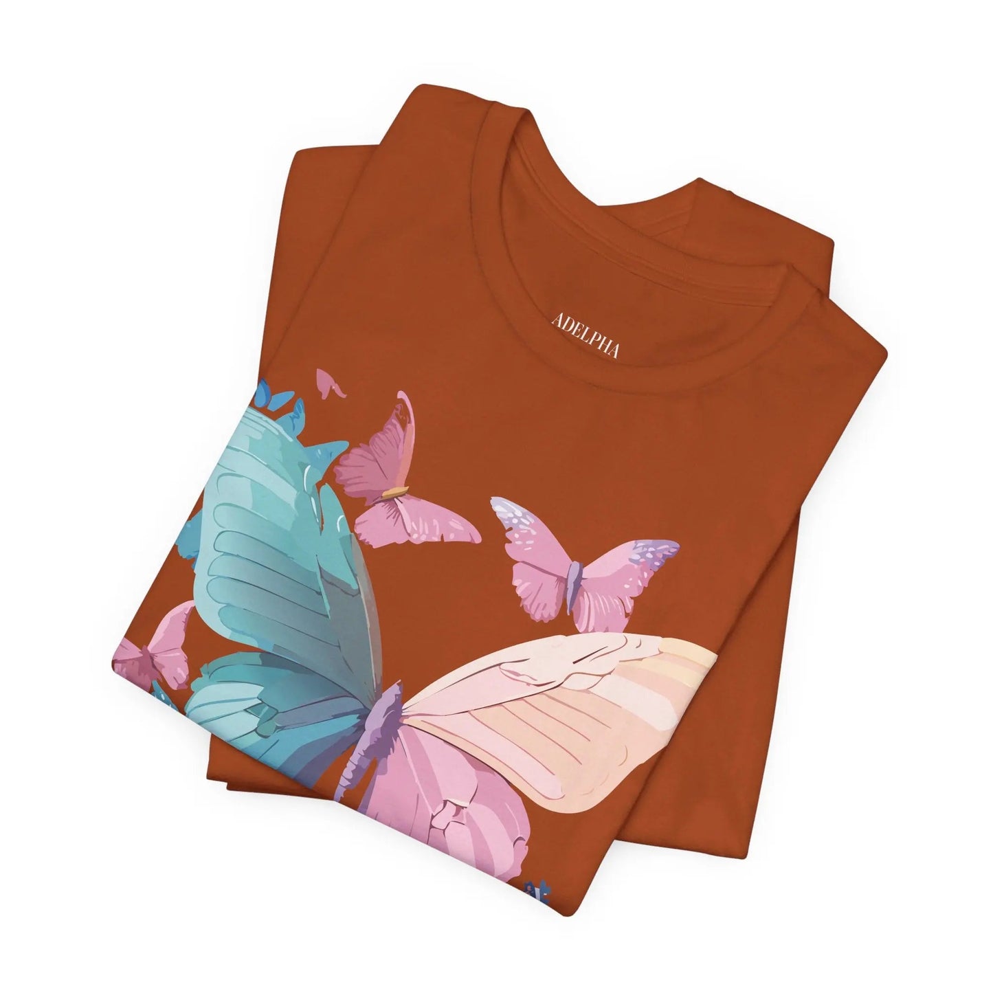 Butterfly Graphic Unisex 100 Cotton Lightweight Vintage Design Jersey Tee 108