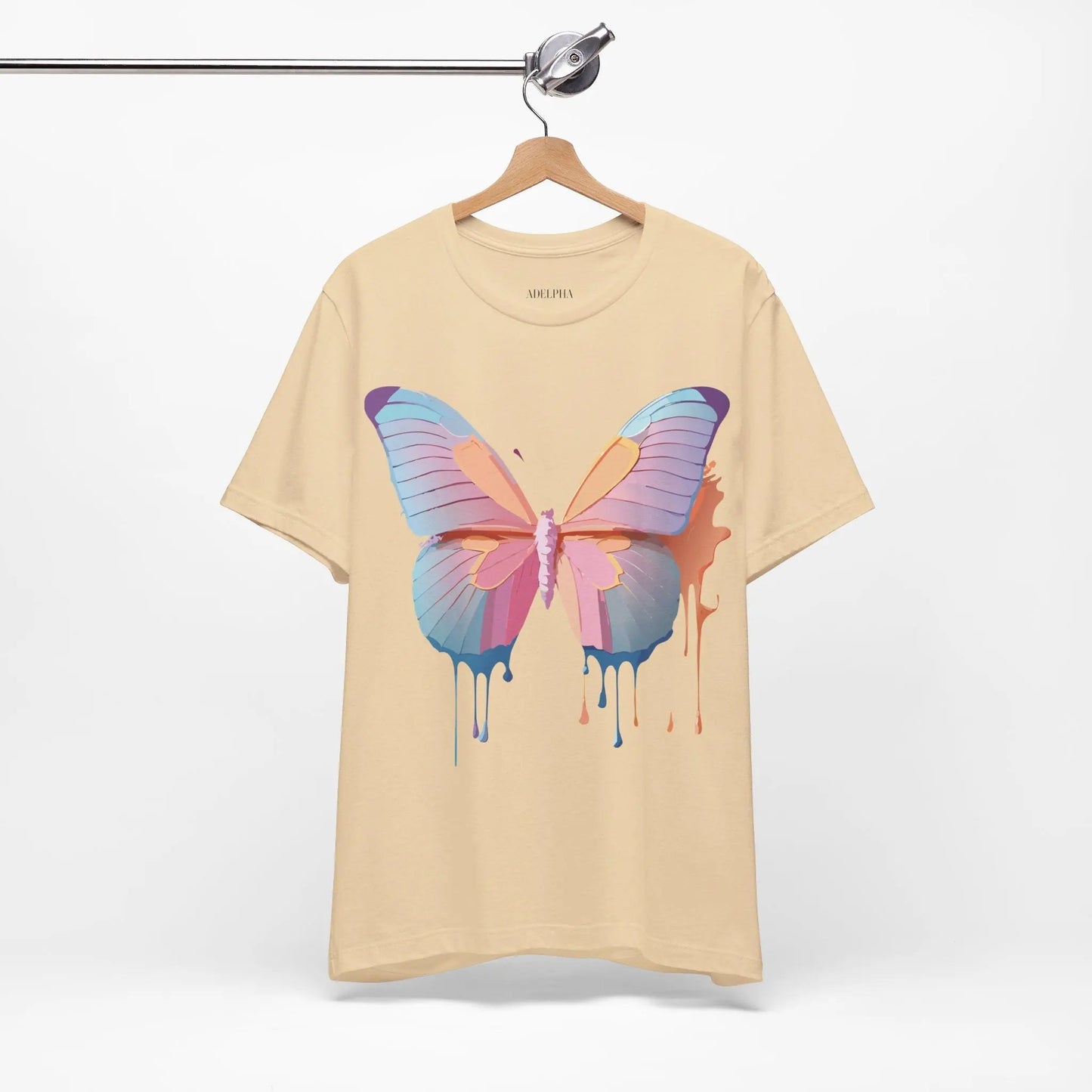 Butterfly Graphic Unisex 100 Cotton Lightweight Vintage Design Jersey Tee 105