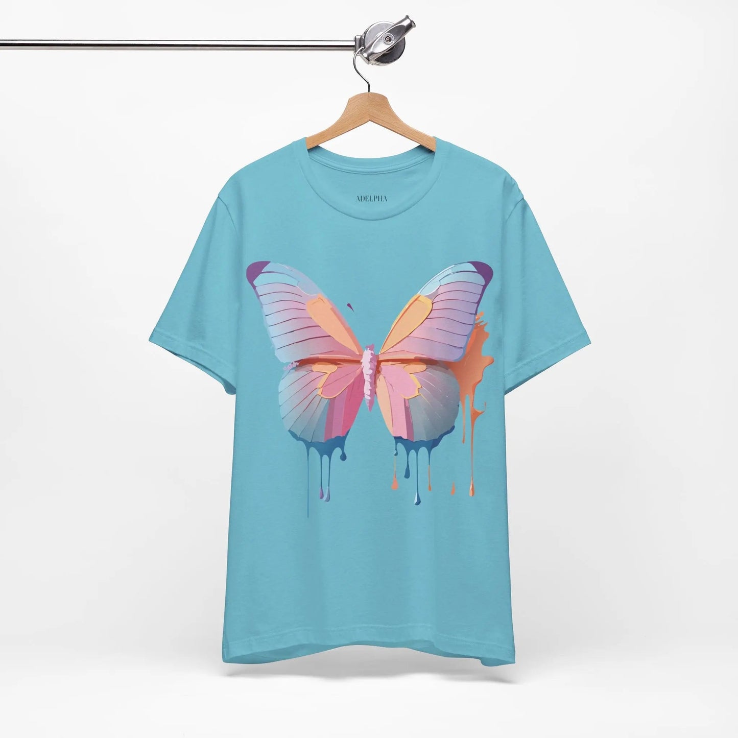 Butterfly Graphic Unisex 100 Cotton Lightweight Vintage Design Jersey Tee 105