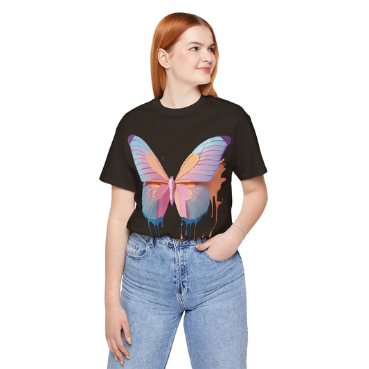 Butterfly Graphic Unisex 100 Cotton Lightweight Vintage Design Jersey Tee 104