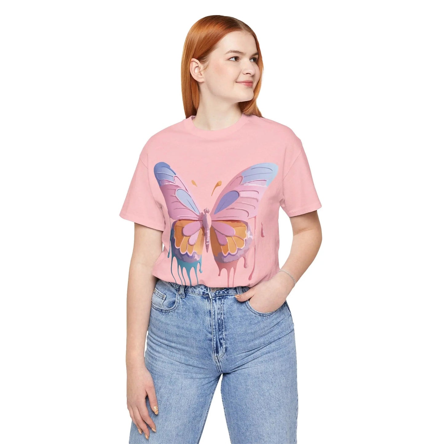 Butterfly Graphic Unisex 100 Cotton Lightweight Vintage Design Jersey Tee 103
