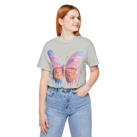 Butterfly Graphic Unisex 100 Cotton Lightweight Vintage Design Jersey Tee 103