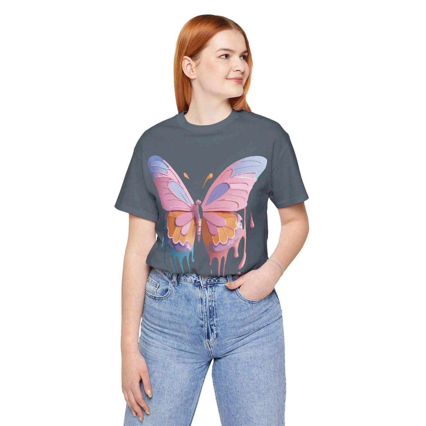 Adelpha Butterfly Graphic Tee Unisex Short Sleeve Shirt For Everyday Style