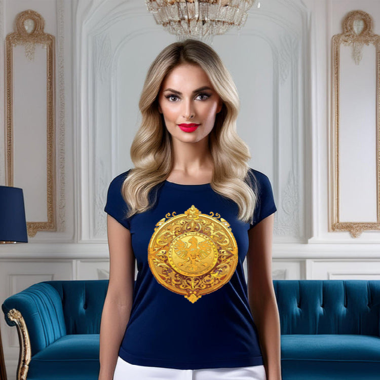 Antique Gold Coin Graphic Design T-Shirt Unisex 100 Cotton With Golden Print Artwork Tee 26