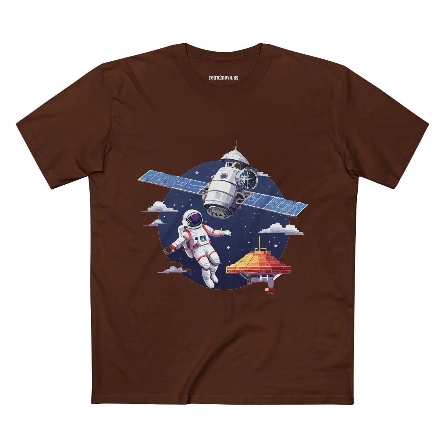 Cosmos Astronaut Shirt Unisex Premium Cotton Tee With Original Retro2Nova Art Design