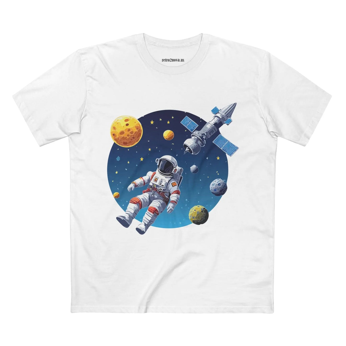 Cosmos Astronaut Shirt Premium Cotton Unisex Tee With Original Retro Art Retro2Nova CS 22