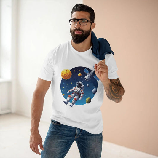 Cosmos Astronaut Shirt Premium Cotton Unisex Tee With Original Retro Art Retro2Nova CS 22