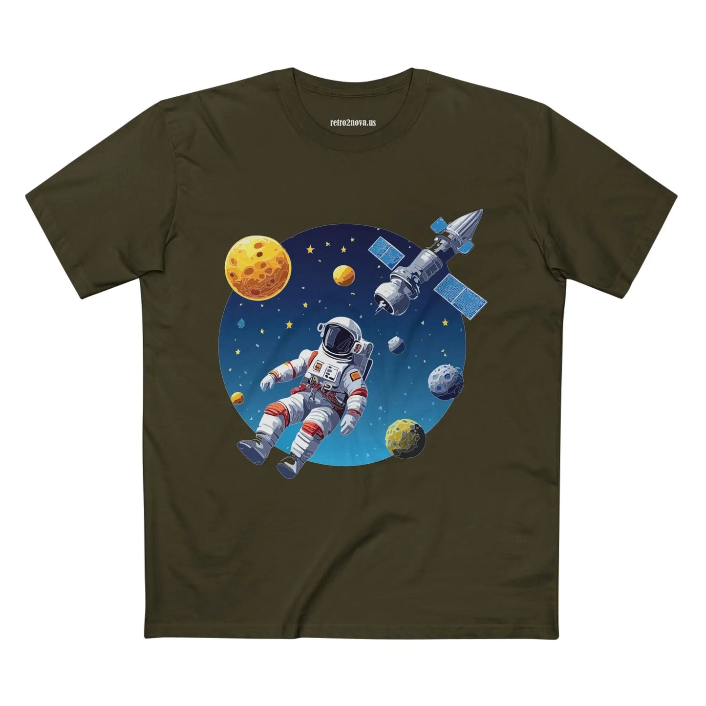 Cosmos Astronaut Shirt Premium Cotton Unisex Tee With Original Retro Art Retro2Nova CS 22