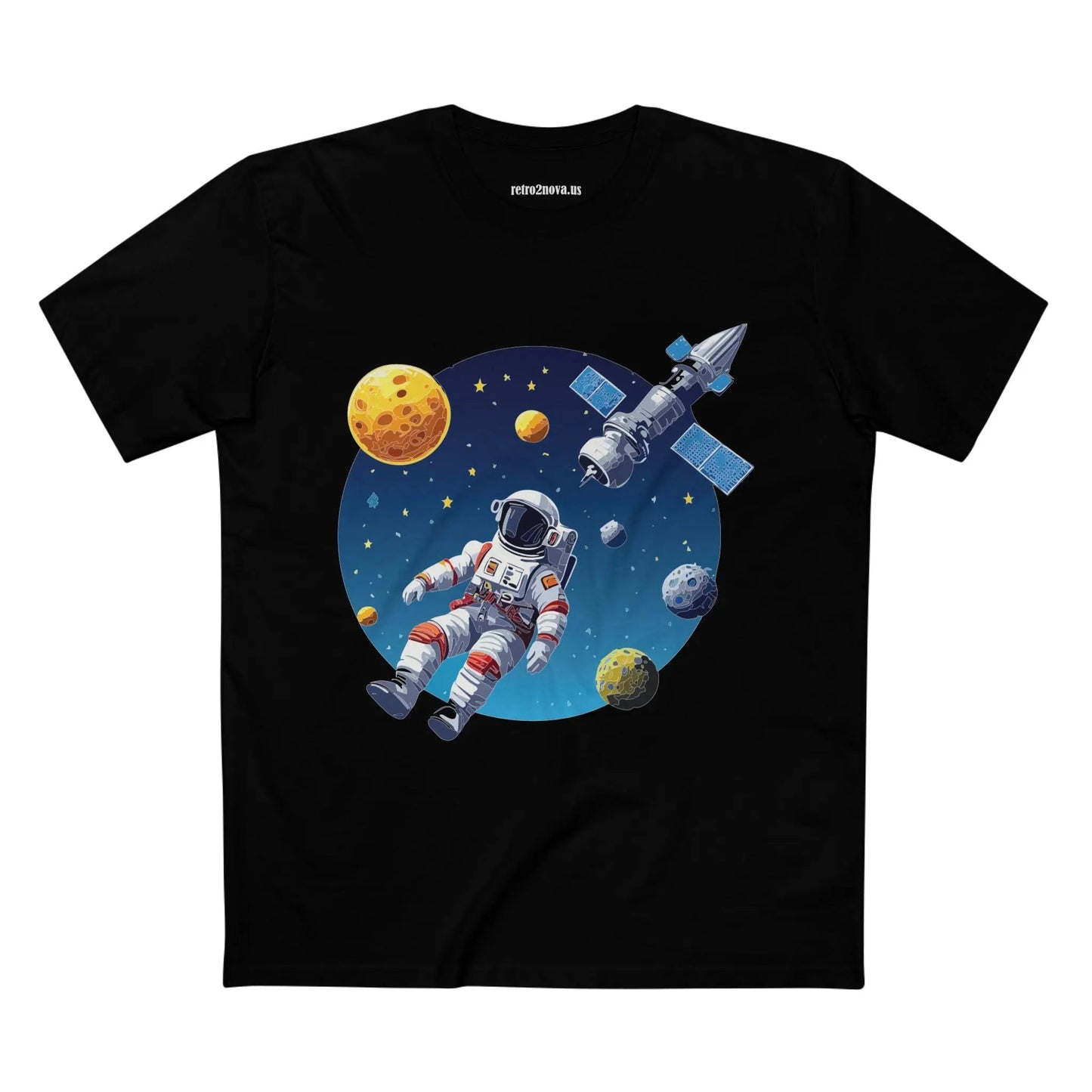 Cosmos Astronaut Shirt Premium Cotton Unisex Tee With Original Retro Art Retro2Nova CS 22
