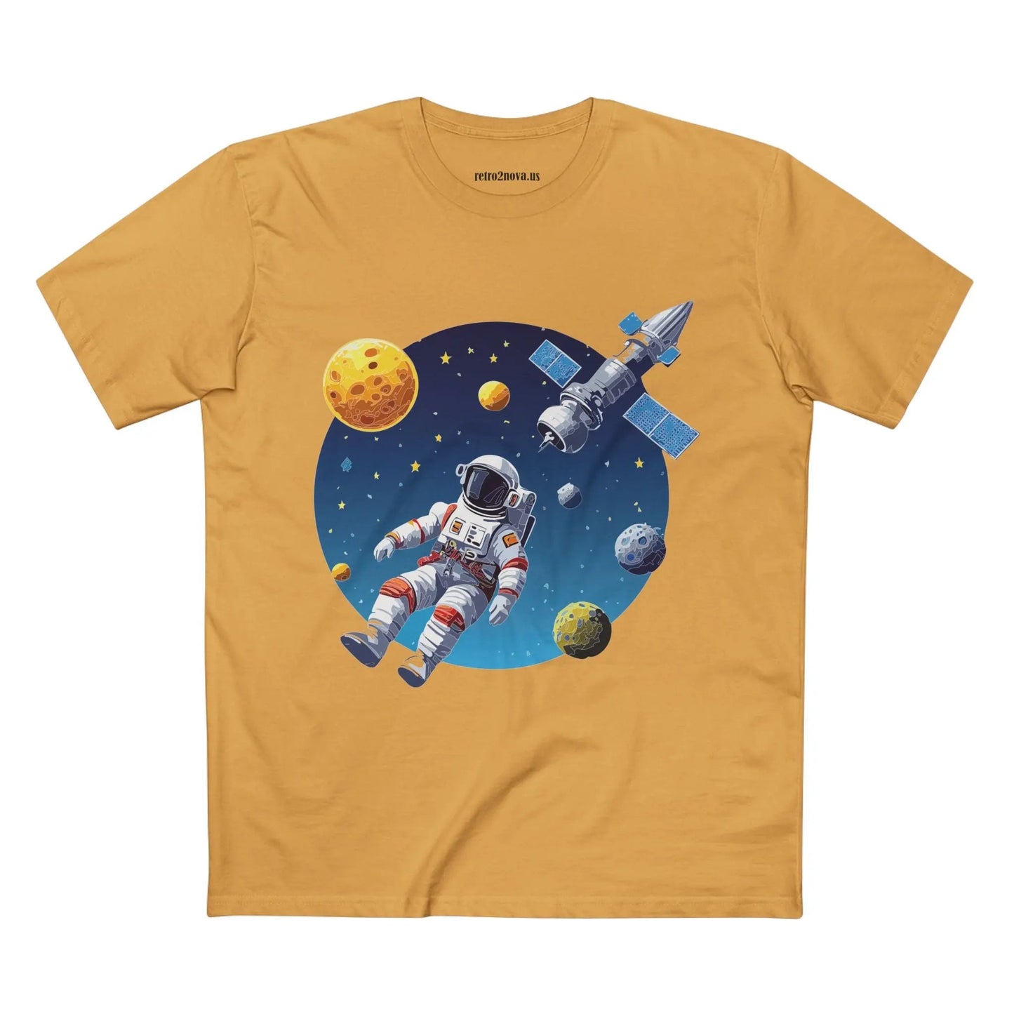 Cosmos Astronaut Shirt Premium Cotton Unisex Tee With Original Retro Art Retro2Nova CS 22
